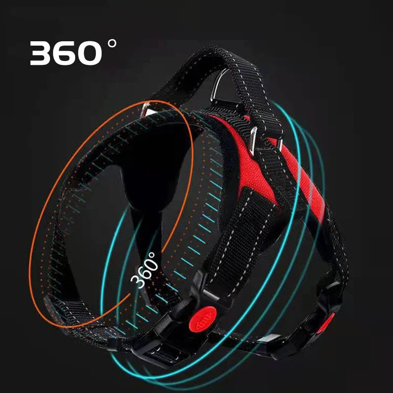 Adjustable Reflective Dog Harness with Handle