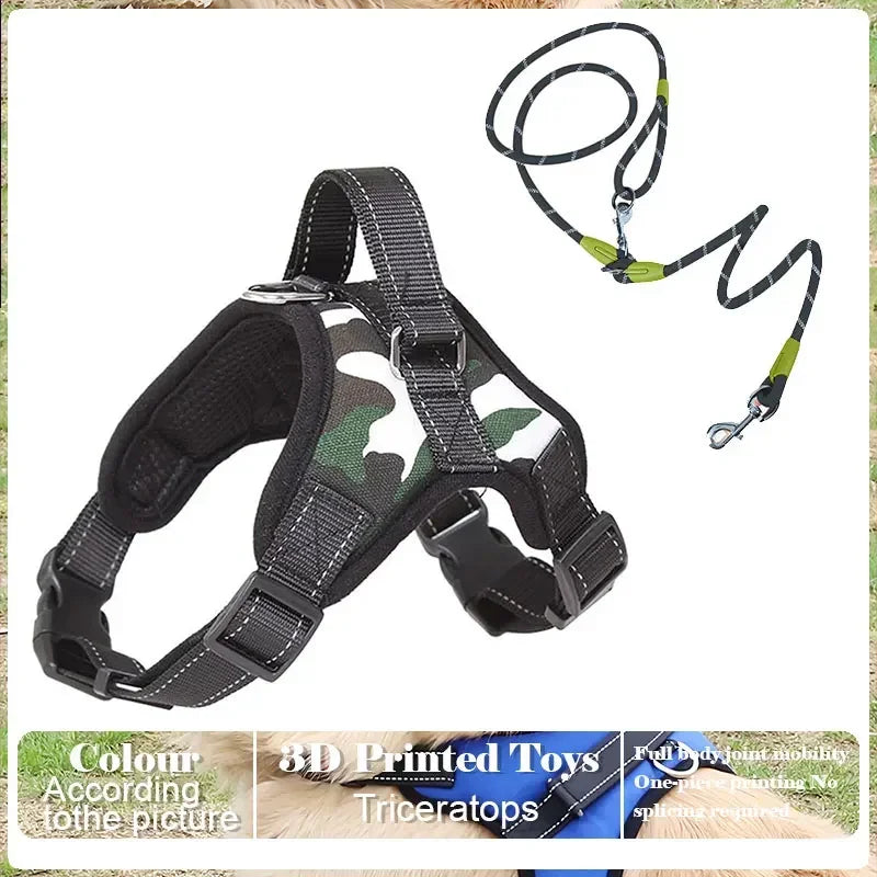 Adjustable Reflective Dog Harness with Handle