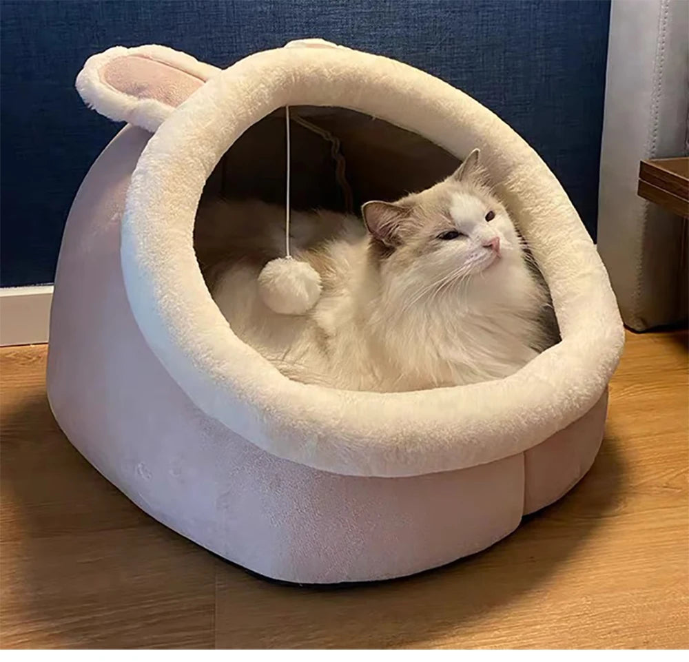 Cat Cave Bed with Removable Cushion
