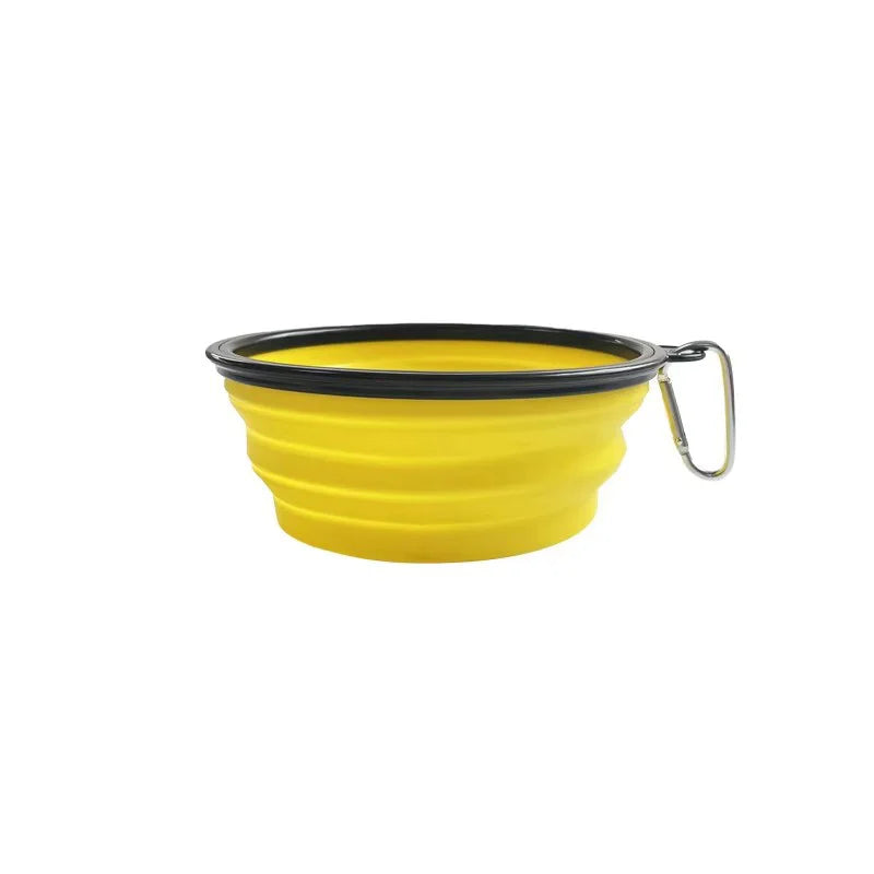 Collapsible Dog Travel Bowl with Hanging Clip