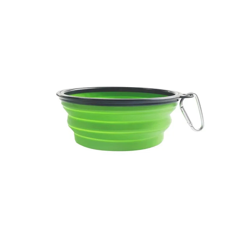 Collapsible Dog Travel Bowl with Hanging Clip