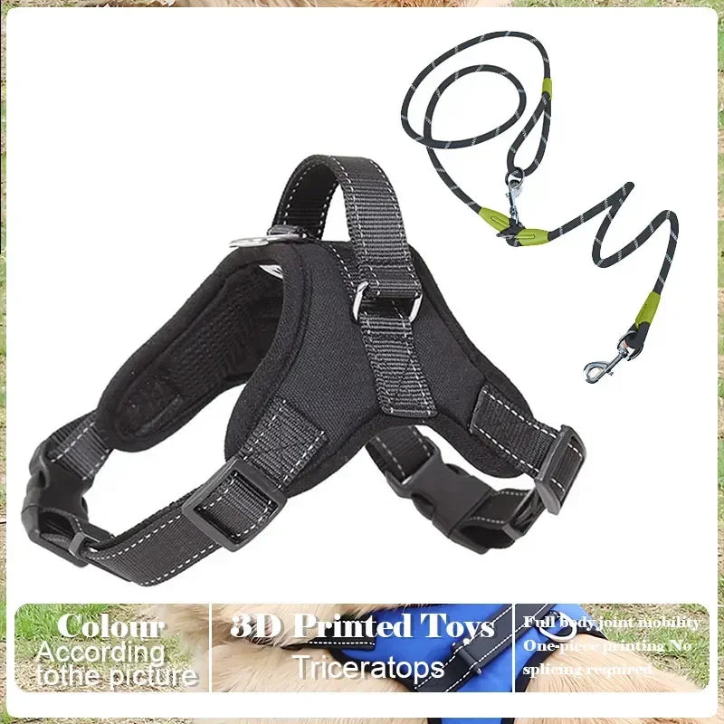 Adjustable Reflective Dog Harness with Handle