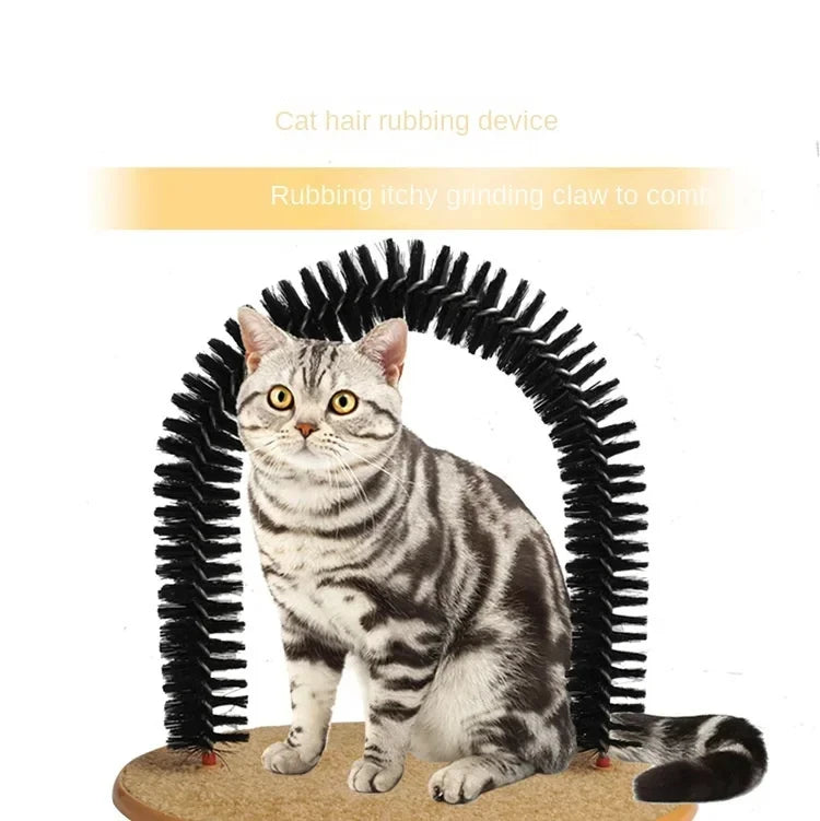 Cat Self-Grooming Arch with Scratching Pad