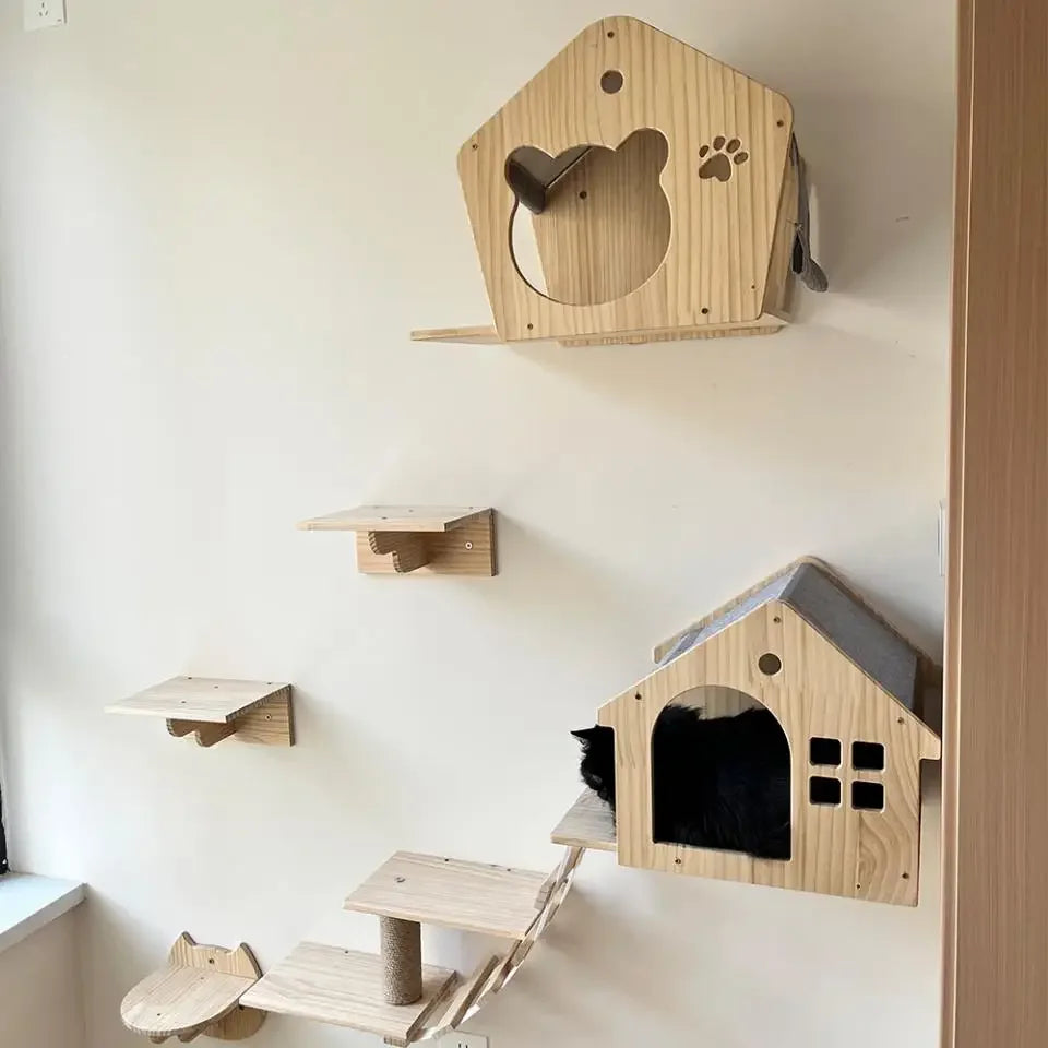 Wall-Mounted Cat Shelves & Climbing Furniture