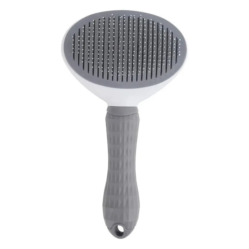 Self-Cleaning Pet Brush with Comfort-Grip Handle