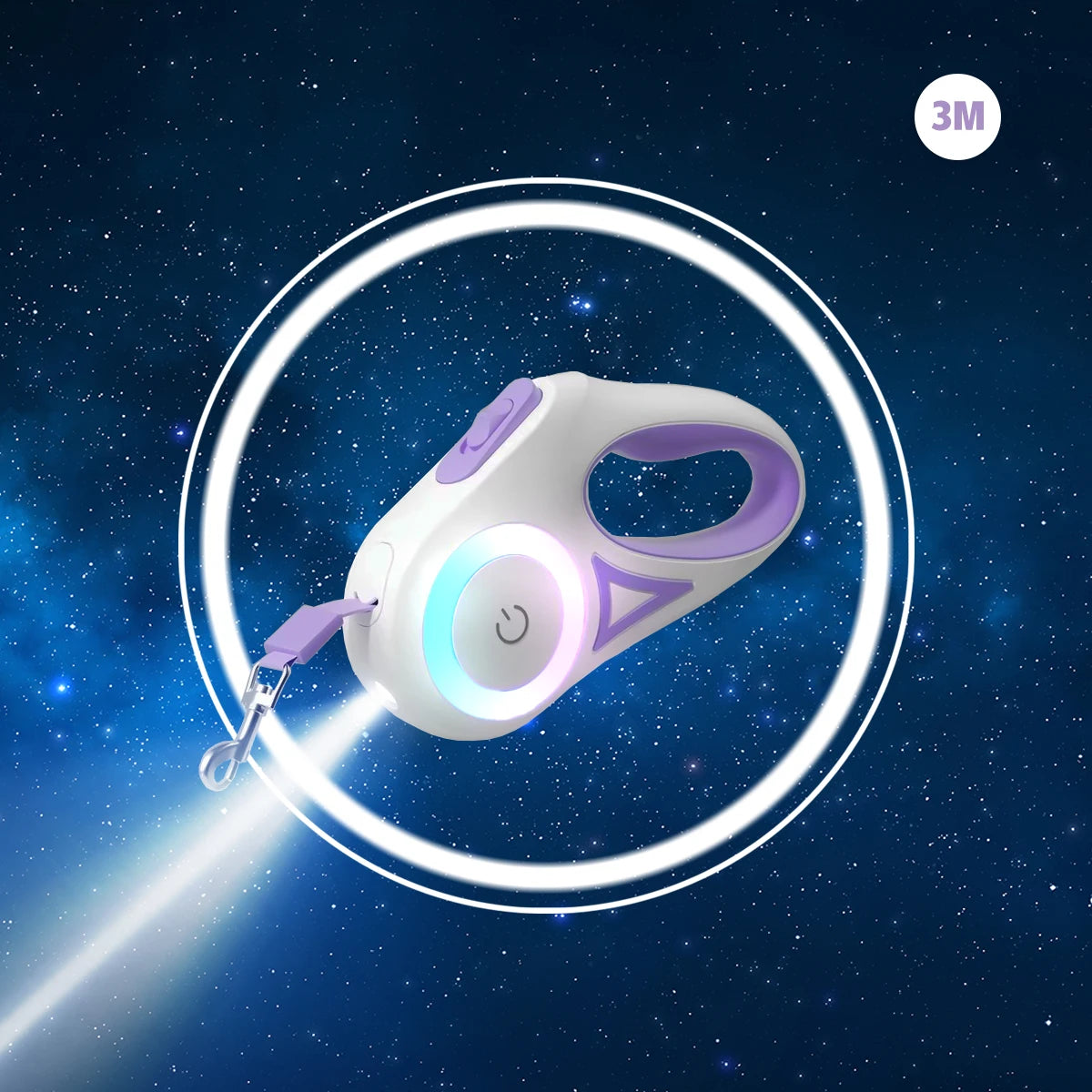Retractable Dog Leash with LED Light