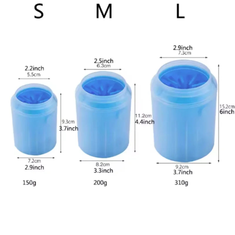 Dog Paw Cleaner Cup with Soft Silicone Bristles