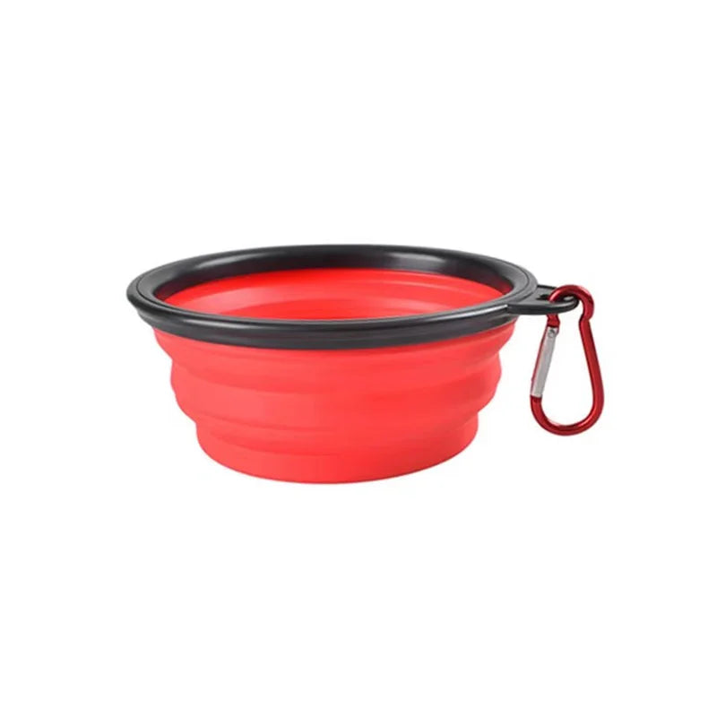 Collapsible Dog Travel Bowl with Hanging Clip