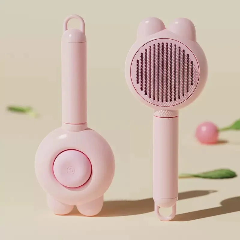 One-Click Self-Cleaning Slicker Brush for Pets