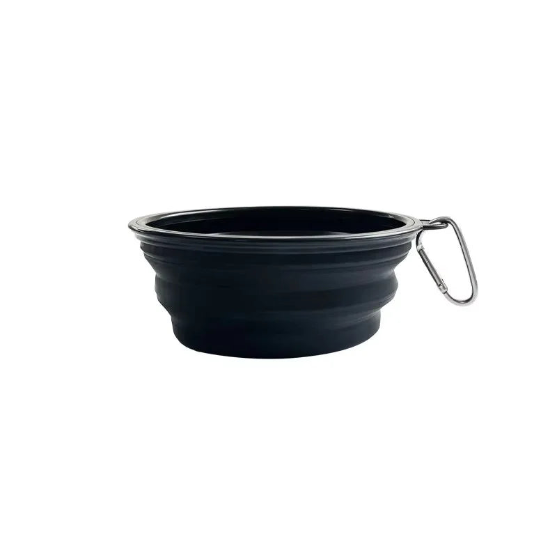 Collapsible Dog Travel Bowl with Hanging Clip