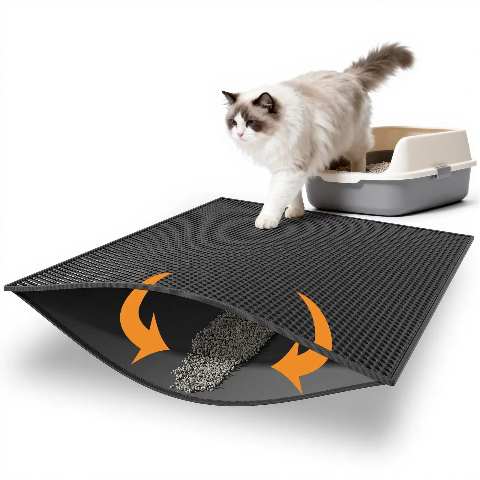 Double-Layer Honeycomb Cat Litter Mat