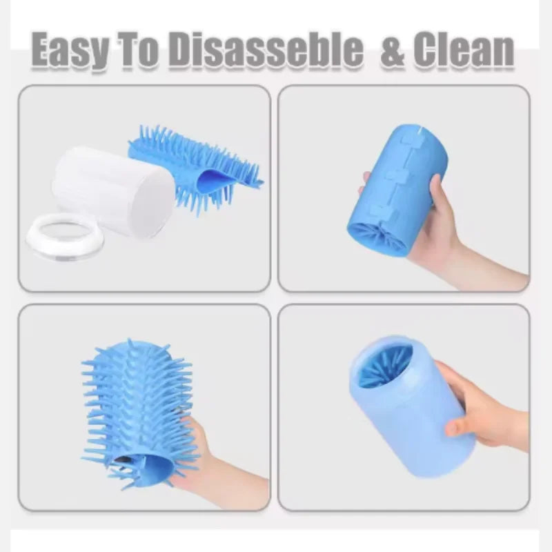 Dog Paw Cleaner Cup with Soft Silicone Bristles