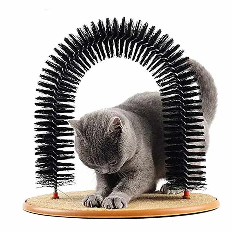 Cat Self-Grooming Arch with Scratching Pad