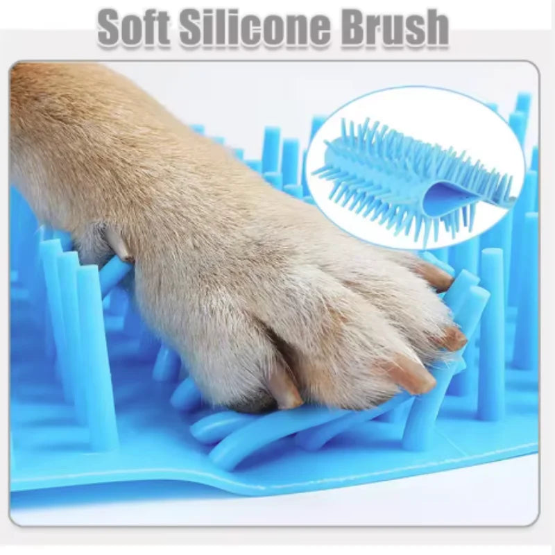 Dog Paw Cleaner Cup with Soft Silicone Bristles