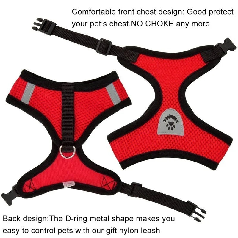 Reflective Mesh Cat Harness & Leash Set