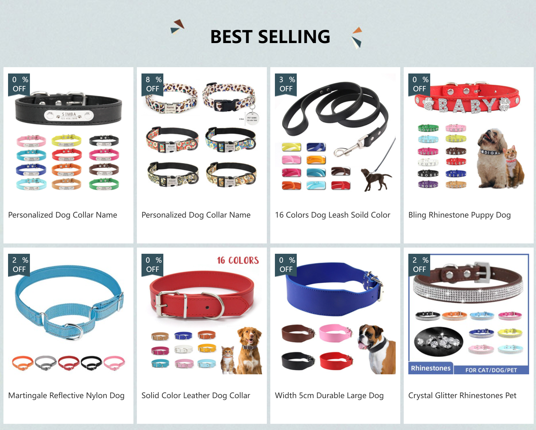Personalized Dog Collar with Engraved Nameplate