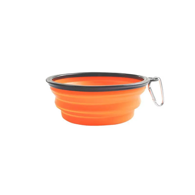 Collapsible Dog Travel Bowl with Hanging Clip