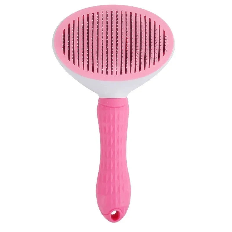 Self-Cleaning Pet Brush with Comfort-Grip Handle