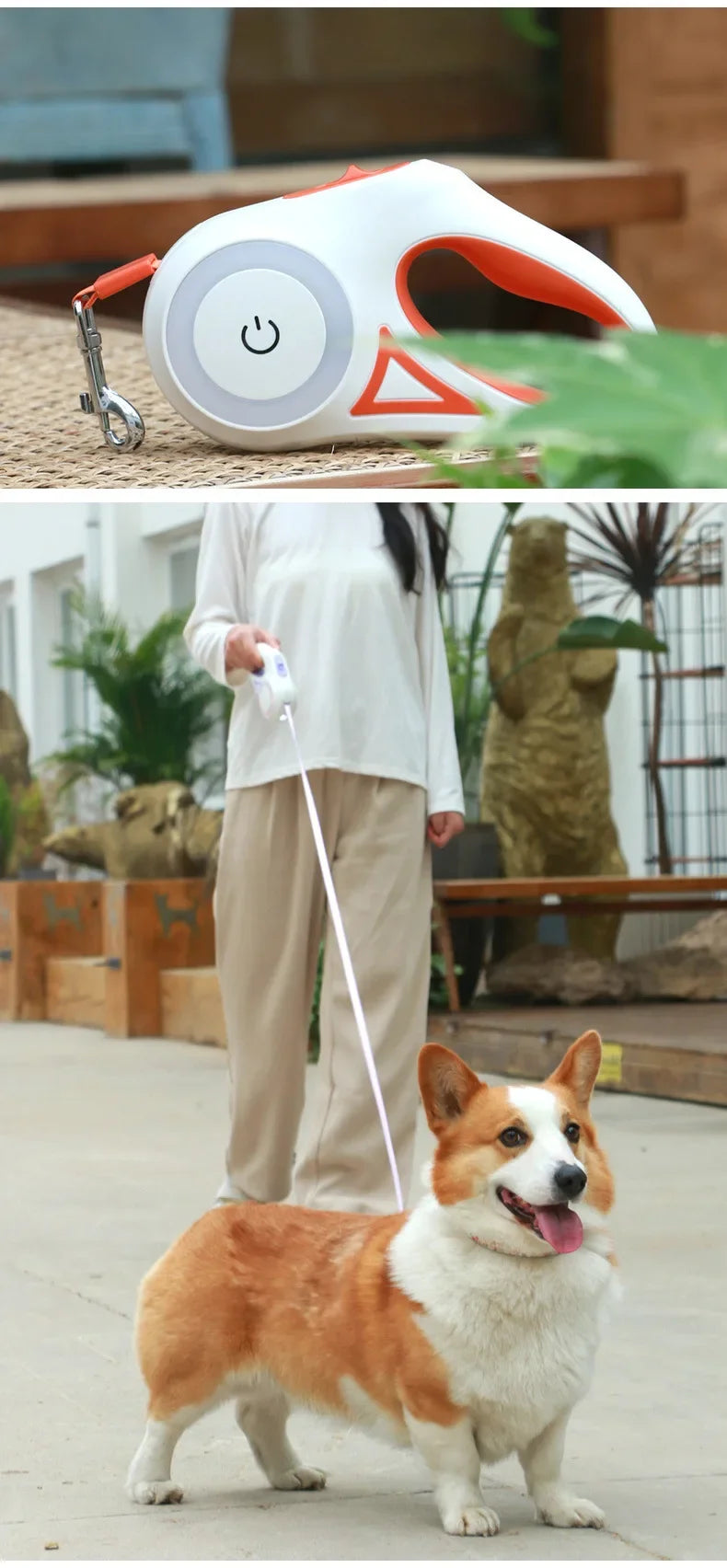 Retractable Dog Leash with LED Light