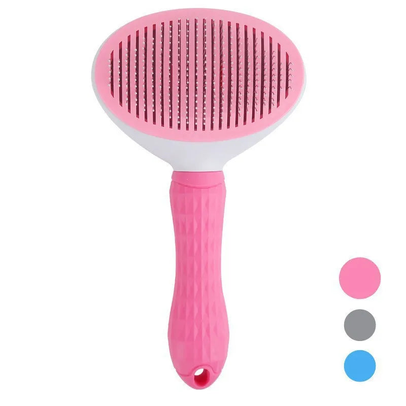 One-Click Self-Cleaning Slicker Brush for Pets