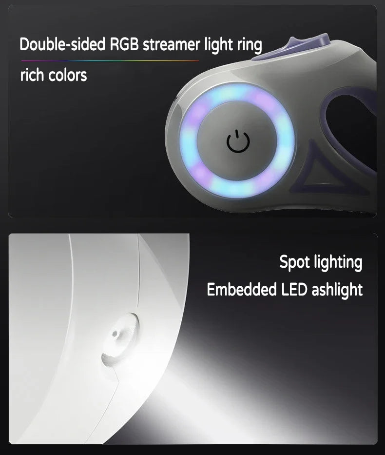 Retractable Dog Leash with LED Light