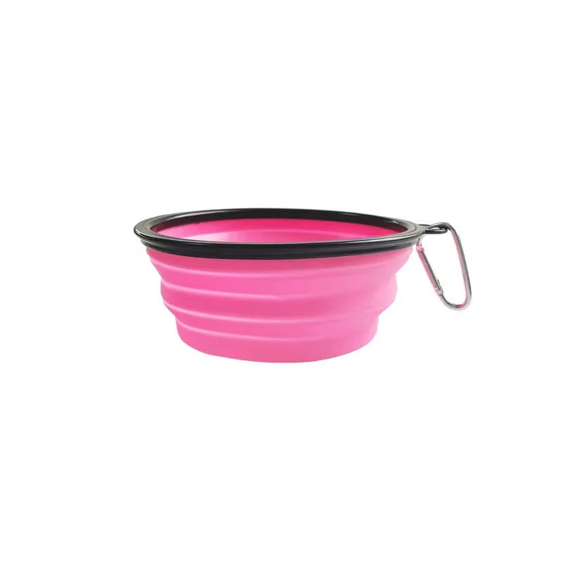 Collapsible Dog Travel Bowl with Hanging Clip