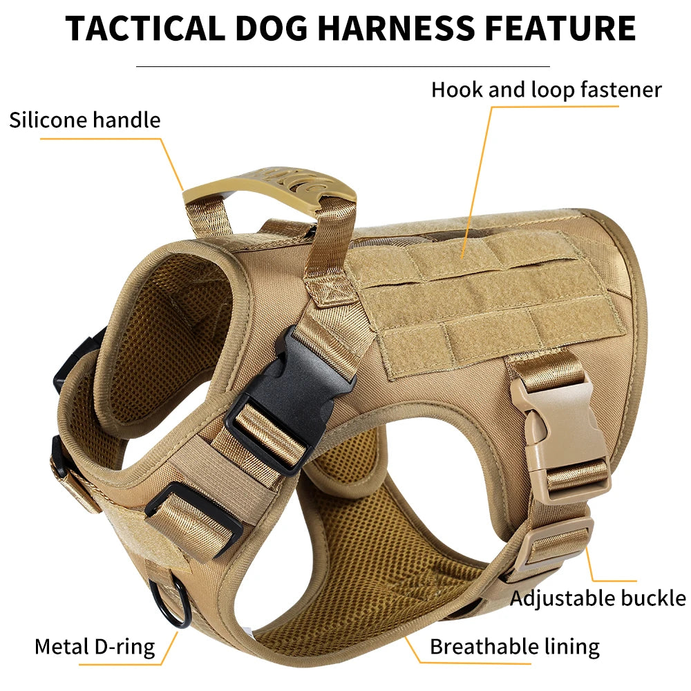 Tactical Dog Harness with Padded Handle