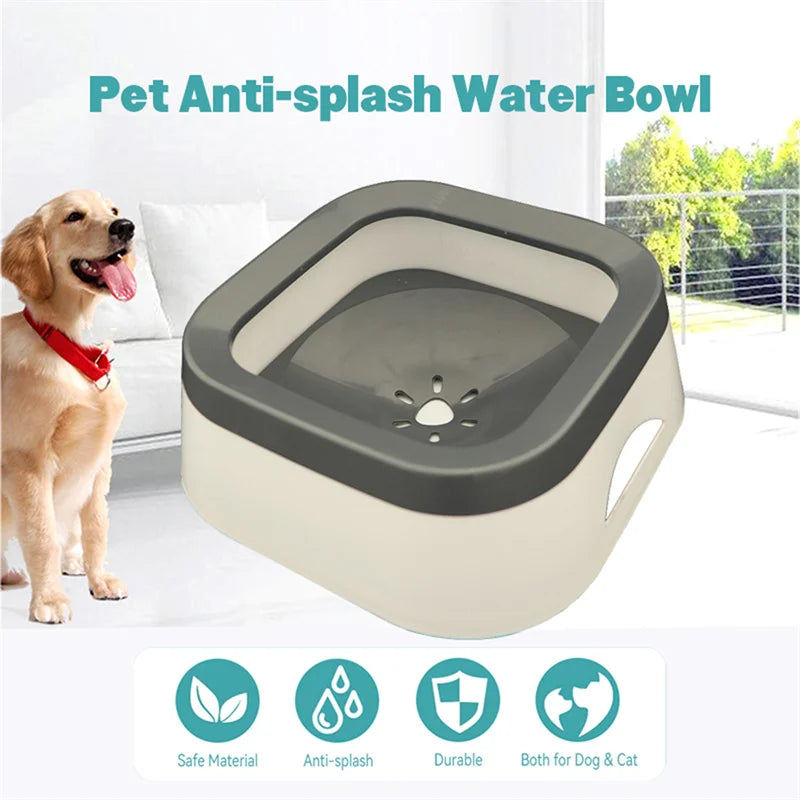 1L Anti-Splash Dog Water Bowl