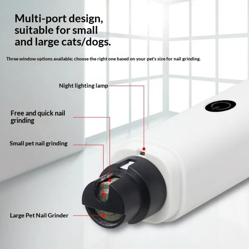 Rechargeable Pet Nail Grinder with LED Light