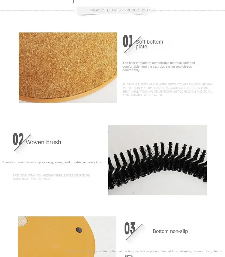 Cat Self-Grooming Arch with Scratching Pad