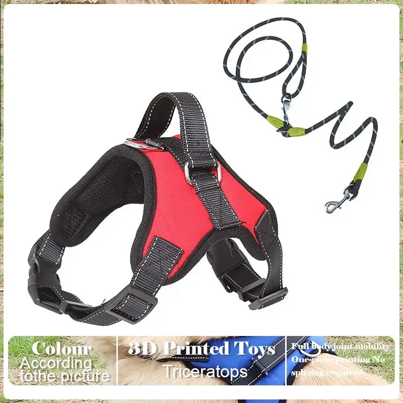 Adjustable Reflective Dog Harness with Handle