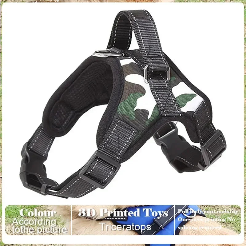 Adjustable Reflective Dog Harness with Handle