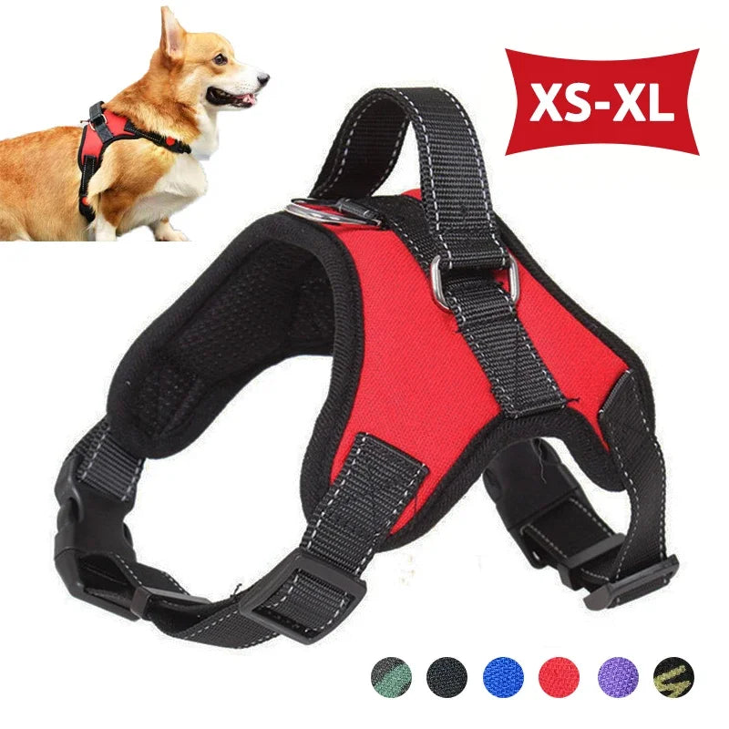 Adjustable Reflective Dog Harness with Handle