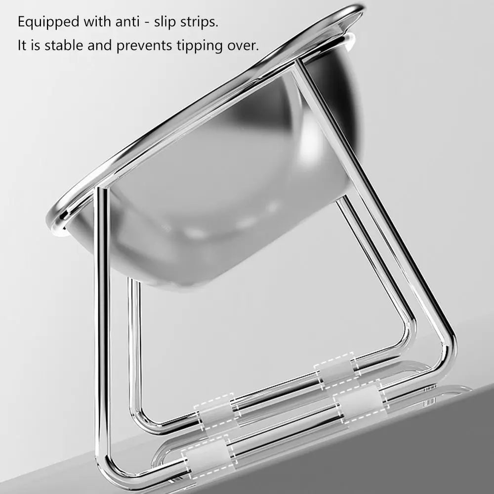 Raised Stainless Steel Cat Bowl with Tilted Stand