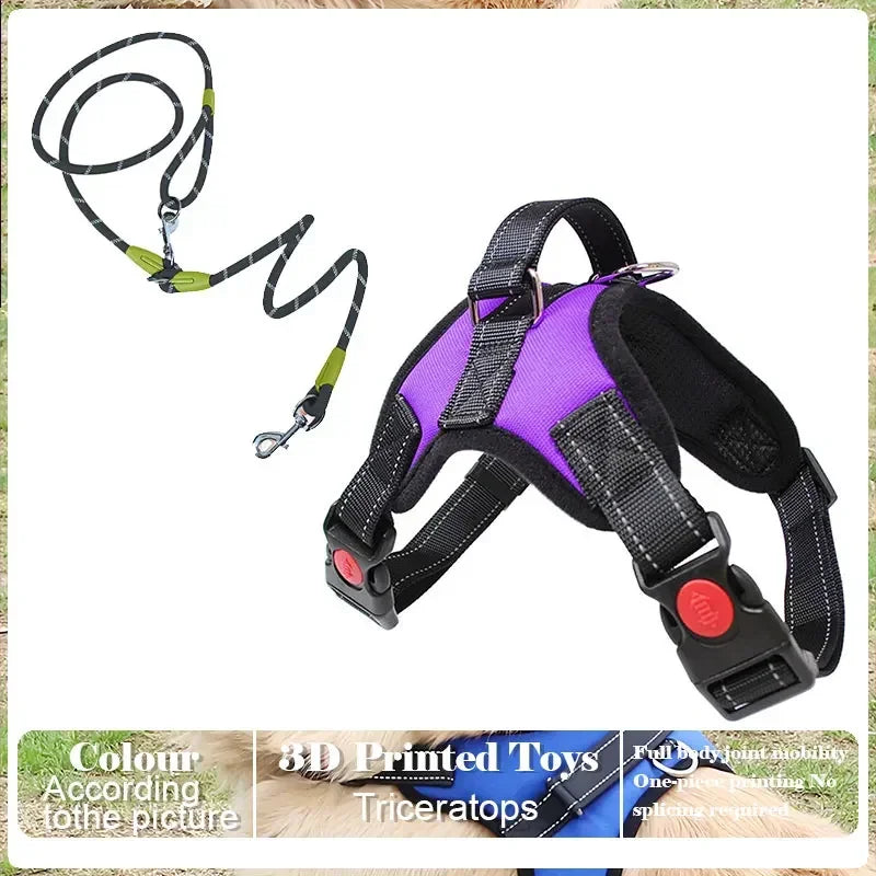 Adjustable Reflective Dog Harness with Handle