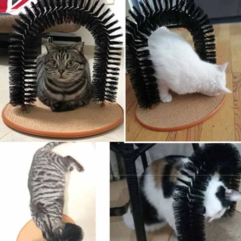 Cat Self-Grooming Arch with Scratching Pad