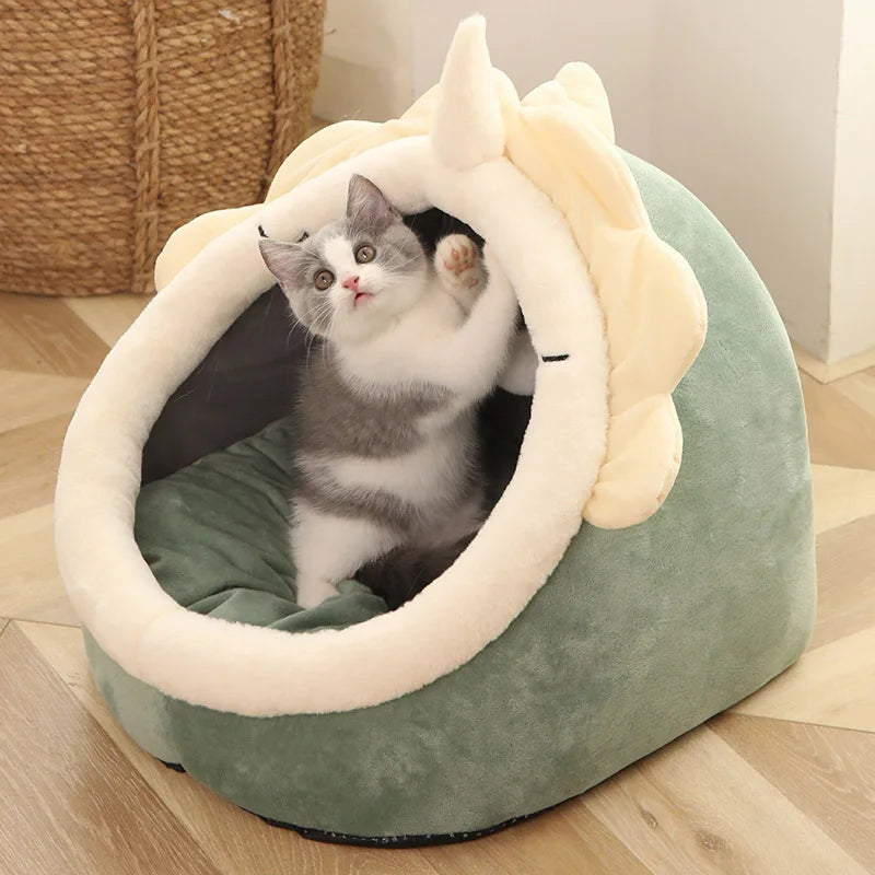 Cat Cave Bed with Removable Cushion