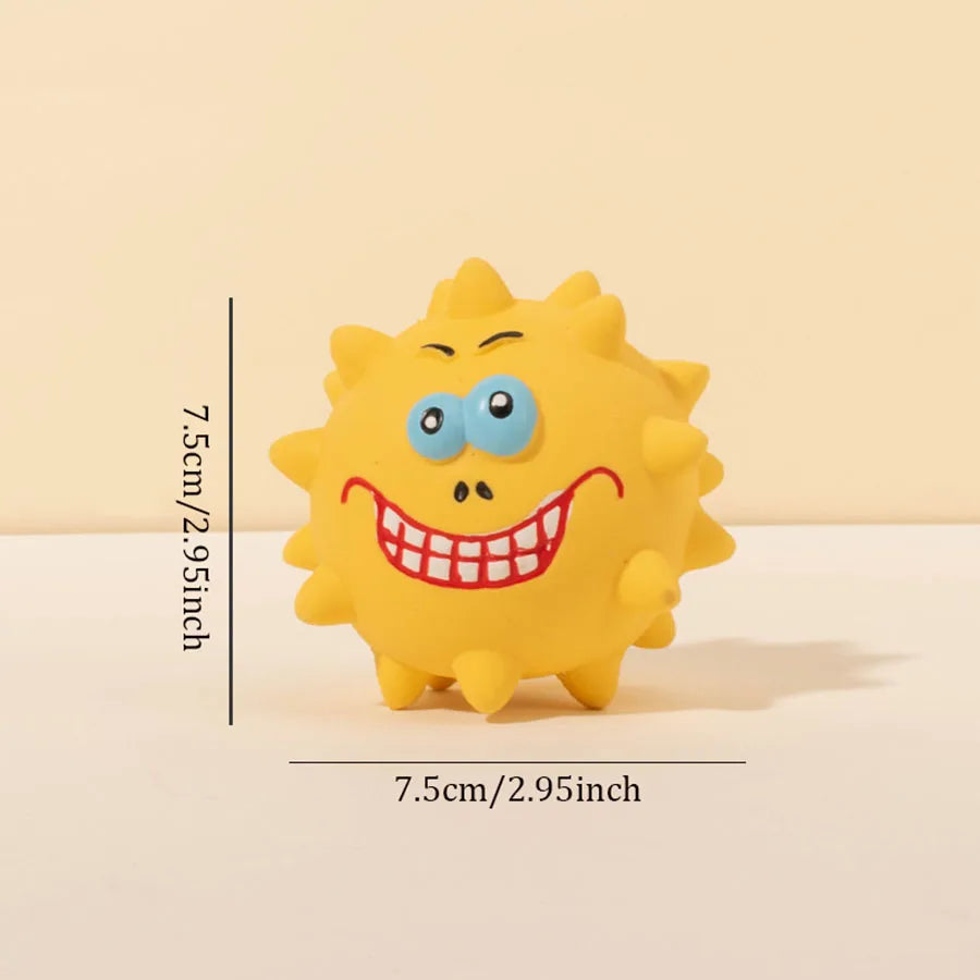 Textured Squeaky Dog Ball for Supervised Play