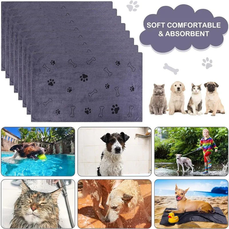 Microfiber Dog Towel for Bath Time & Muddy Paws