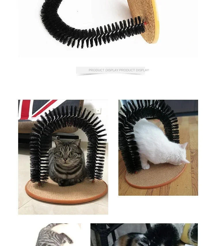 Cat Self-Grooming Arch with Scratching Pad