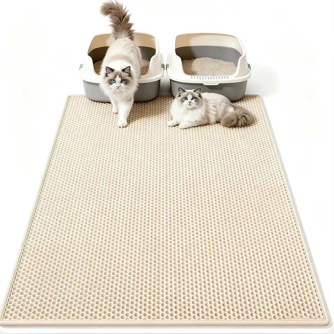 Double-Layer Honeycomb Cat Litter Mat
