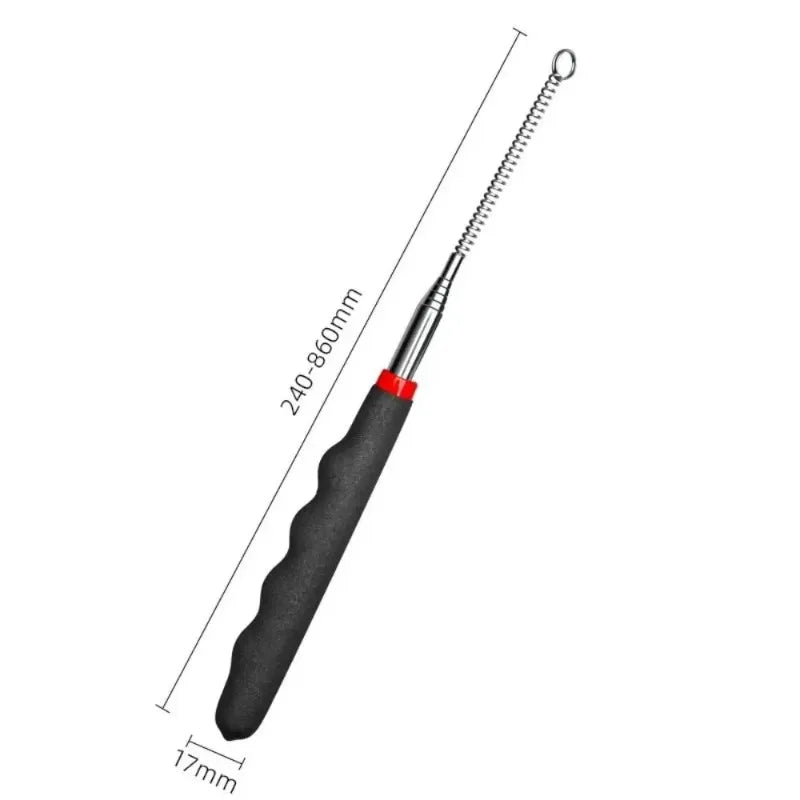 Durable Metal Retractable Teaser Cat Toy Plastic Retractable Cat Interactive Wand Long Wand Cat Interactive Stick Cat Playing