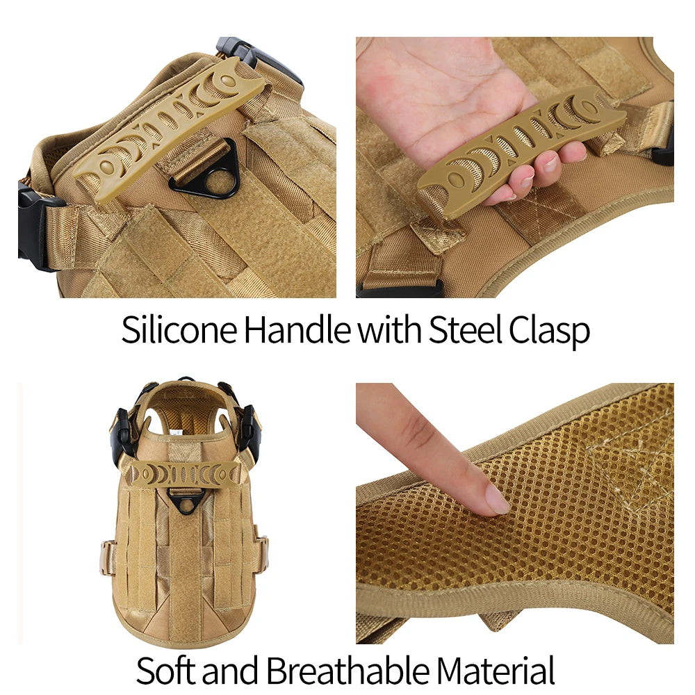 Tactical Dog Harness with Padded Handle