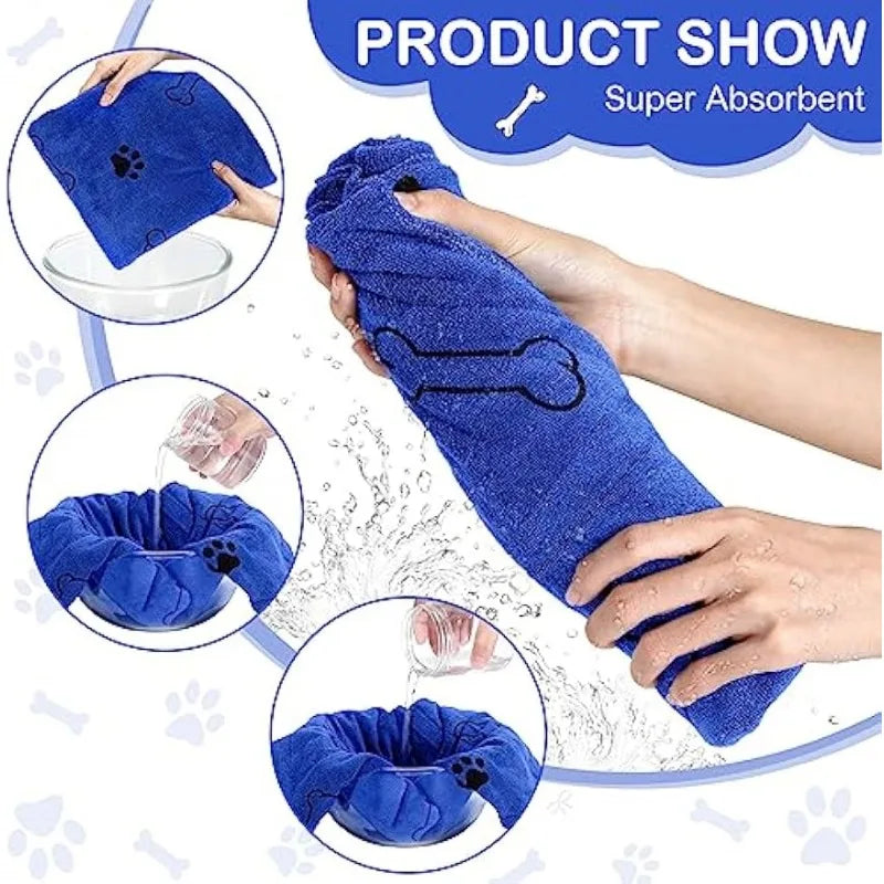 Microfiber Dog Towel for Bath Time & Muddy Paws