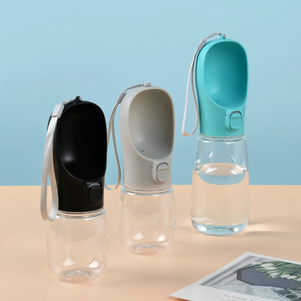 Portable Dog Water Bottle with Drinking Tray