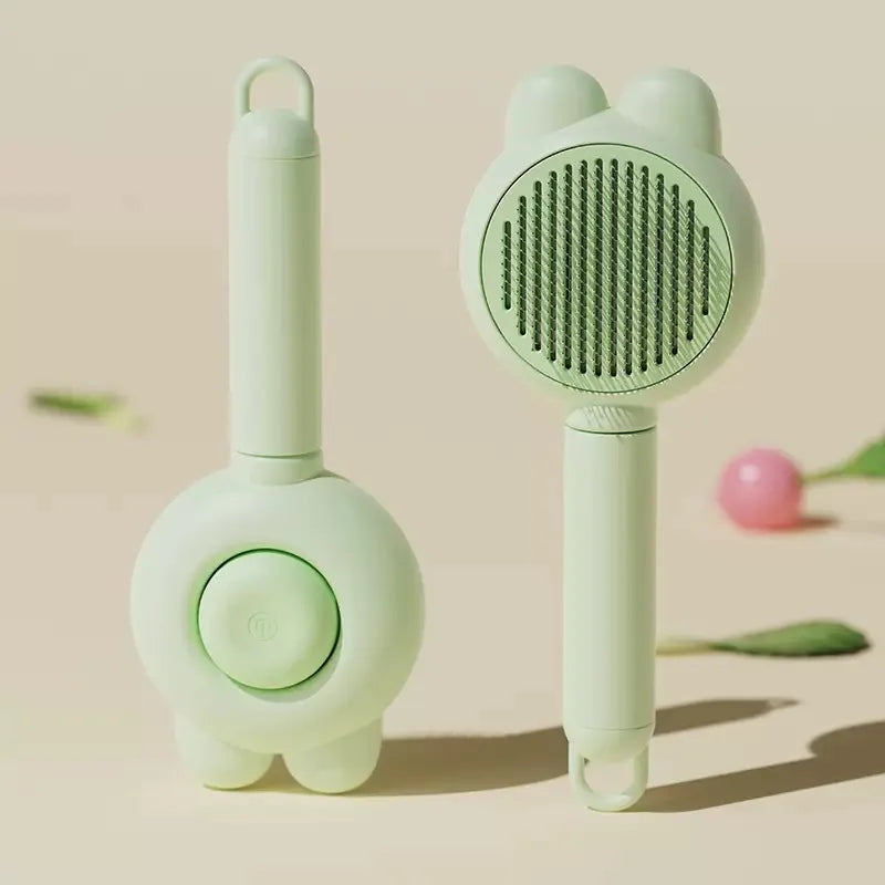 One-Click Self-Cleaning Slicker Brush for Pets