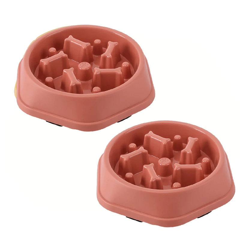 Slow Feeder Dog Bowl with Non-Slip Base