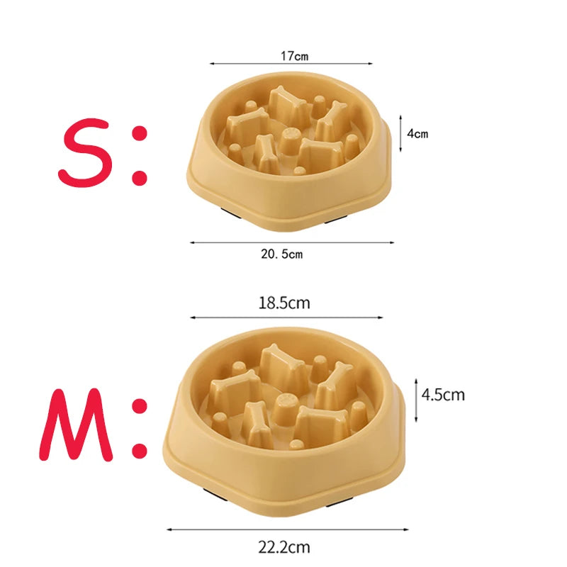 Slow Feeder Dog Bowl with Non-Slip Base