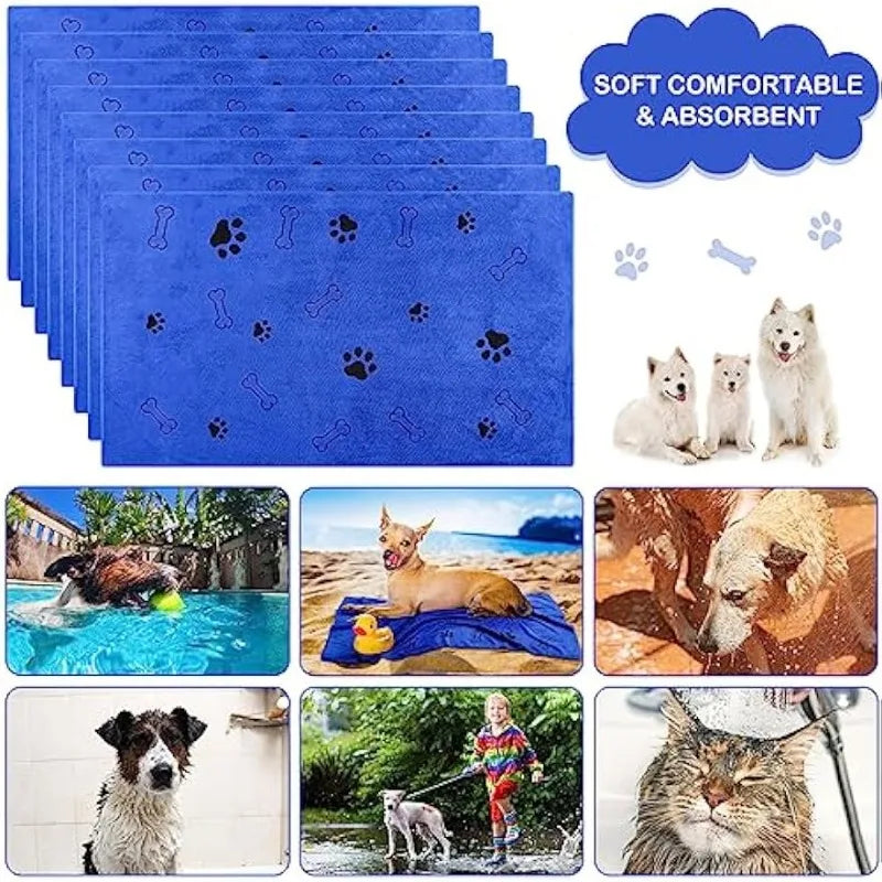 Microfiber Dog Towel for Bath Time & Muddy Paws