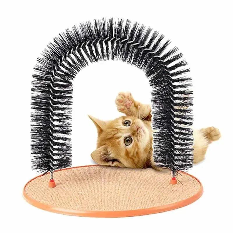 Cat Self-Grooming Arch with Scratching Pad